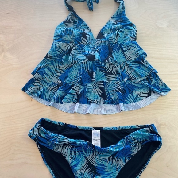 Time and Tru Two Piece Swim Suit size large (10-12) (EP) - Picture 8 of 11
